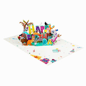 Australian Animal Happy Birthday 3D Pop Up Greeting Card