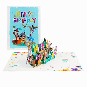 Australian Animal Happy Birthday 3D Pop Up Greeting Card