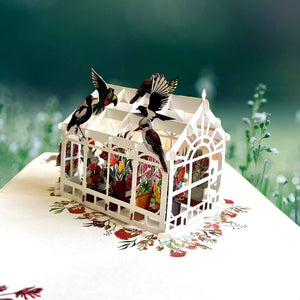 Australian Native Greenhouse Garden & Birds Pop Up Card