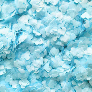 20g Heart Shaped Tissue Paper Confetti Table Scatters -Baby Blue