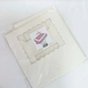 Premium white bakery cupcake box with viewing window.