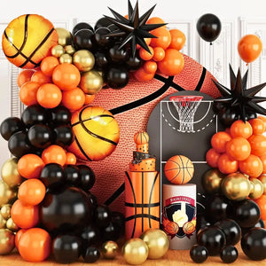 Basketball balloon arch decoration