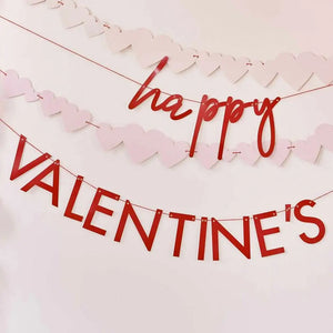 Be Mine Red & Pink Happy Valentines Day Bunting