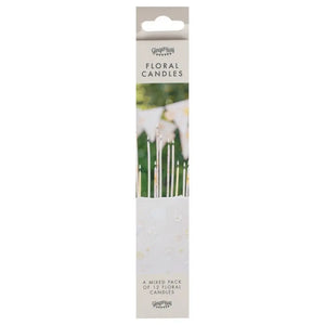 Floral Birthday Bloom Tall Candles 12pk
