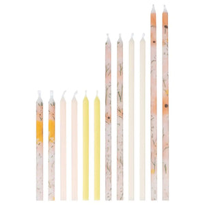 Floral Birthday Bloom Tall Candles 12pk
