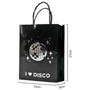 Black and silver disco party treat bags