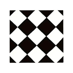 Black & White Chequered Paper Party Luncheon Napkins 20pk