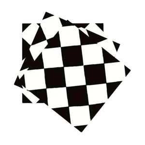 Black & White Chequered Paper Party Luncheon Napkins 20pk