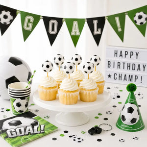 Soccer Ball Pick Candles 6pk