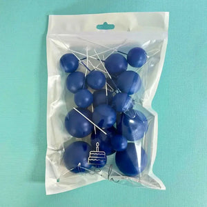 Assorted Size Royal Blue Foam Ball Cake Picks