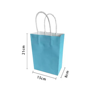 Blue Paper Gift Bags 4pk