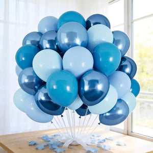10-inch Blue Party Balloon Bouquet 30pk