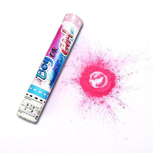 Gender Reveal Smoke Party Popper - Pink