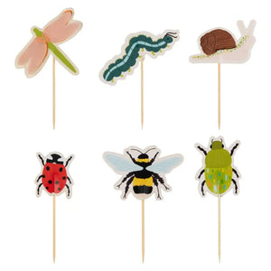 Pack of 12 Bugging Out Bug Party Cupcake Toppers.