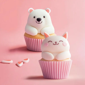 Edible sugar animal ears for cake decorating