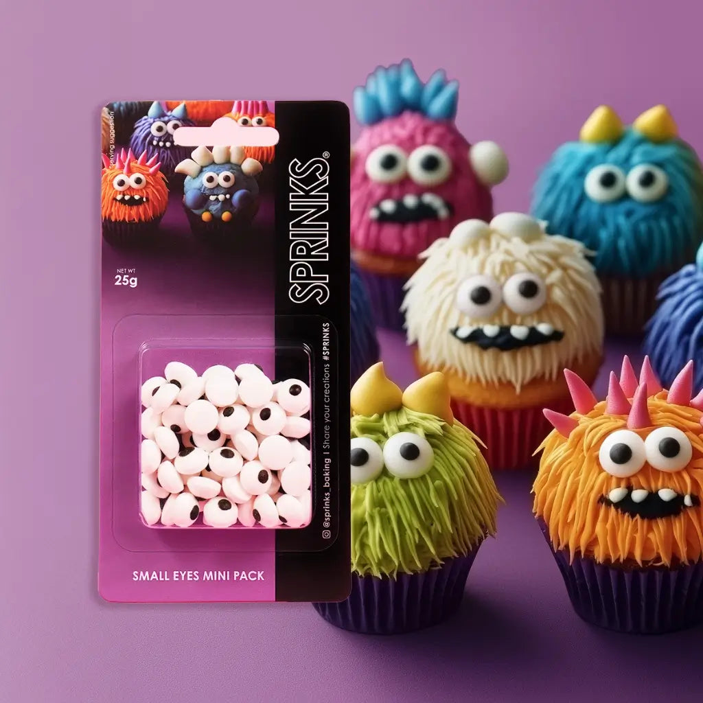 Small edible eyes for cupcake decorating