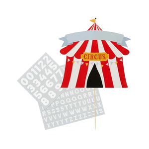 Carnival circus tent cake decoration