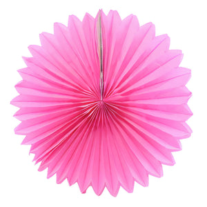 Classic Pink Tissue Paper Fan - 6 Sizes