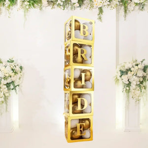 Metallic Gold Balloon Cube Box with Letter A TO Z aseembly instructions