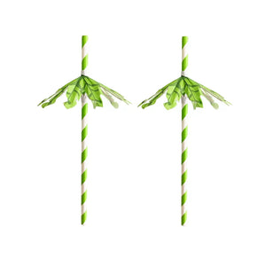 Coconut Tree Paper Straws 10pk