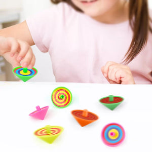 Coloured Spin Tops 8pk kis toy games party favours