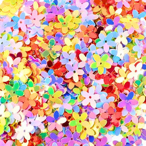 Colourful Metallic Flower Sequins Confetti Craft, Sewing & Wedding Table Decoration Mix (20g Bag)