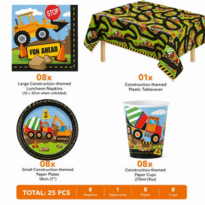 Construction Party Bundle for 8 25pk