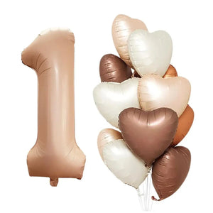 Retro Heart All Age Birthday Balloon Bouquet 13pk number 1
