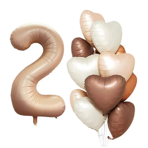 Retro Heart All Age Birthday Balloon Bouquet 13pk number 2