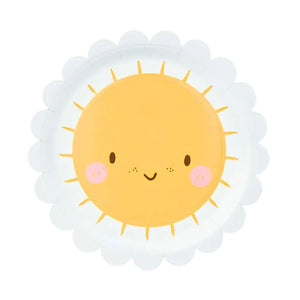 Daisy sunshine paper plates kids party