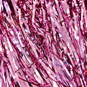 Cheer squad pink pom poms with grip handle