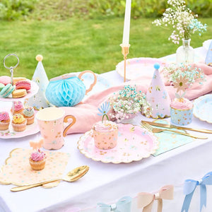 ditsy daisy floral high tea birthday table party decorations