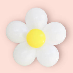 DIY White Daisy Latex Balloon 7 Pack