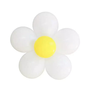 DIY White Daisy Latex Balloon 7 Pack