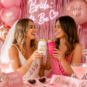 White Just Drunk & Pink Drunk In Love Stubby Holders
