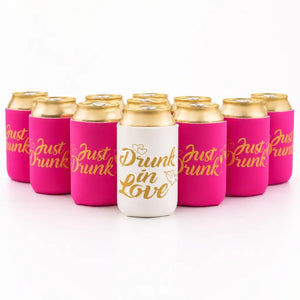 White Just Drunk & Pink Drunk In Love Stubby Holders