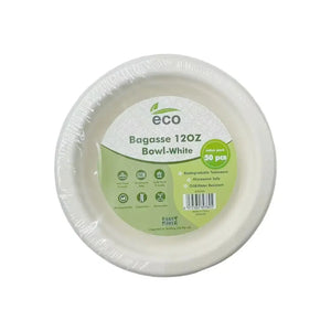 Microwave-safe sugarcane bagasse bowls for hot and cold foods