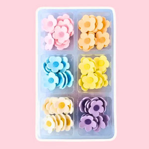 Assorted edible sugar blossom toppers for cakes & desserts