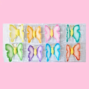 Coloured butterfly edible sugar cake toppers