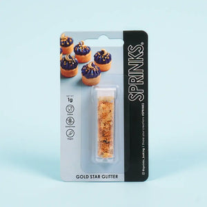 Sprinks gold star glitter shapes 5g pack
