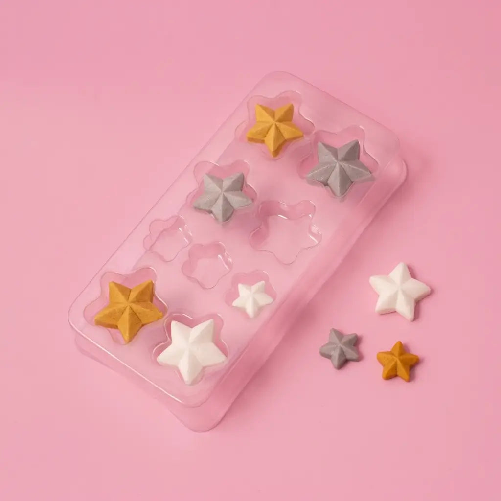 metallic star cupcake toppers edible 9 pack