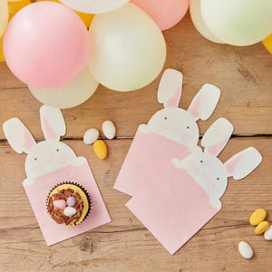 Eggciting Peeking Bunny Easter Napkins 16pk