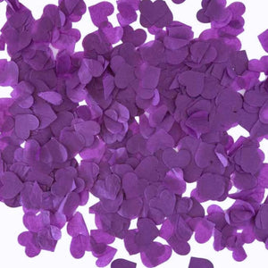 Eggplant Heart Paper Confetti Table Scatters 20g