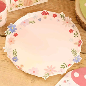 Fairy Garden shaped paper plates pack of 8
