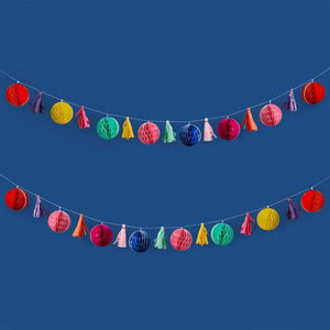 Diwali hanging honeycomb paper garland decoration