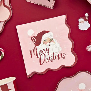 Santa Baby Vintage Santa Paper Napkins pack of 16 – festive Christmas table napkins