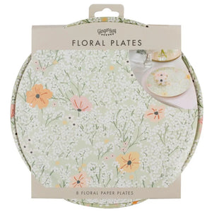 Floral Baby Shower Paper Plates 8pk