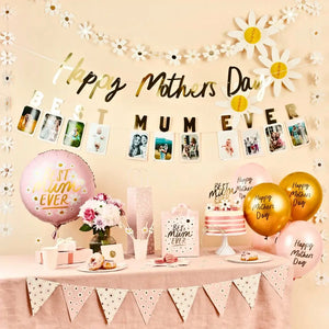 happy mothers day best mum ever daisy floral party decorations