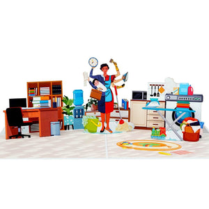 Handcrafted Fun Super Mum In Action Mother's Day 3D Origami Pop Up Greeting Card