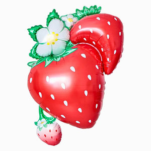 Jumbo Red Strawberry Bunch Foil Balloon